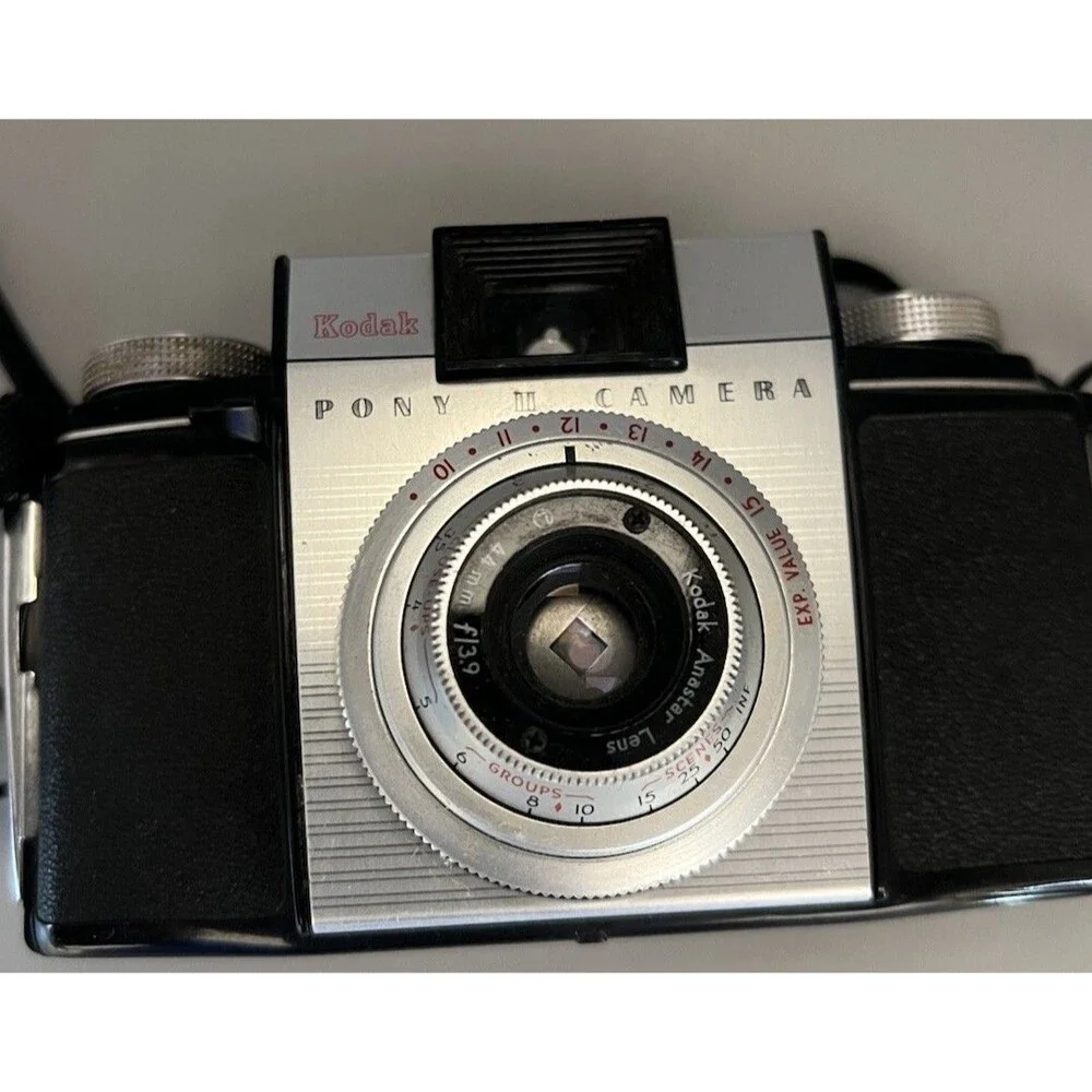 Antique Kodak Pony II 35mm Film Camera With Strap In Original Box
